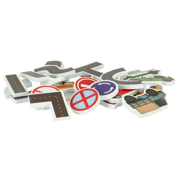 Habszivacs autós vízi puzzle fürdőjáték, 23 db