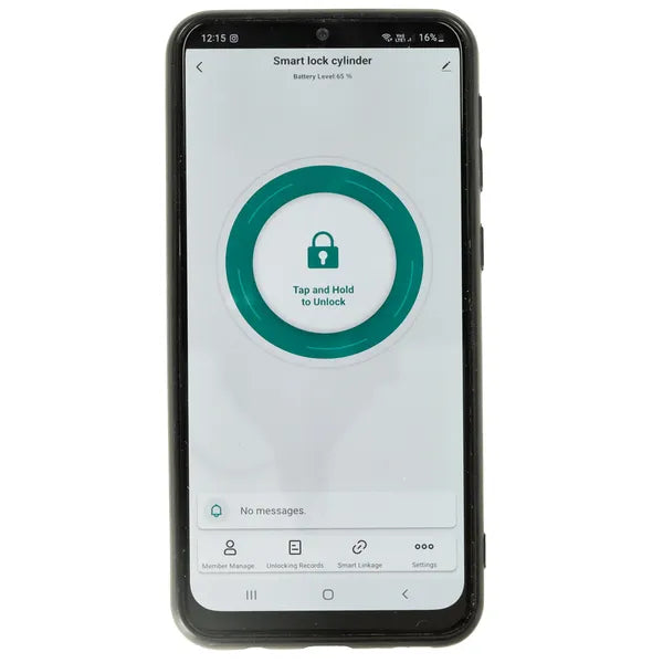 Intelligens ajtózár betét ujjlenyomat-olvasóval, Bluetooth, 30-60 mm