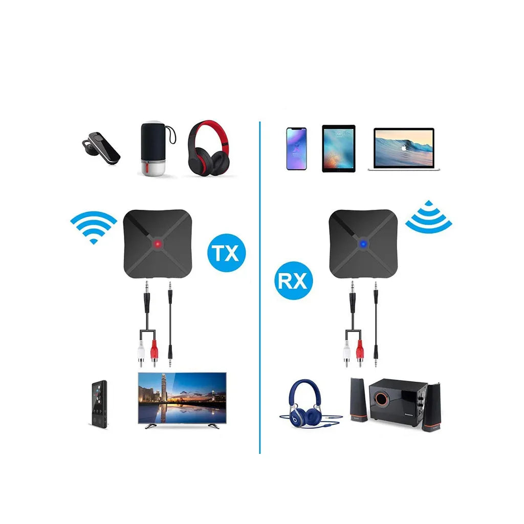 Bluetooth audio adó-vevő adapter, micro USB, jack, 11x8x3 cm