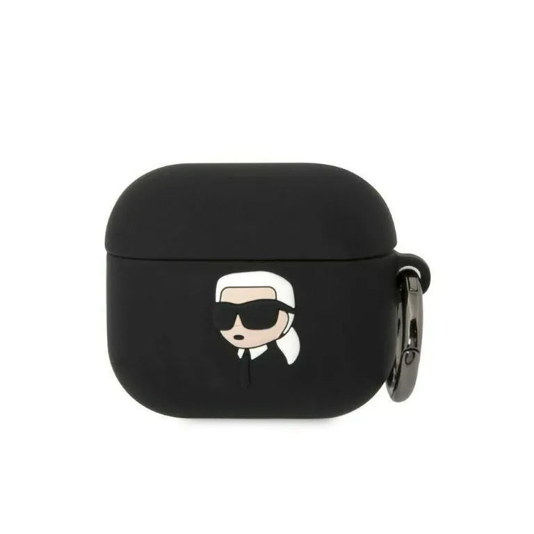 Apple Airpods 3 tok Karl Lagerfeld szilikon Karl Head 3D fekete