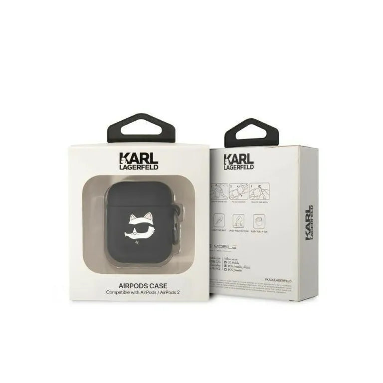 Apple Airpods tok Karl Lagerfeld Silicone Chupette Head 3D fekete