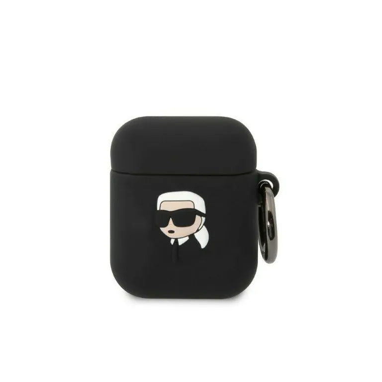 Apple Airpods tok Karl Lagerfeld Szilikon Karl Head 3D fekete