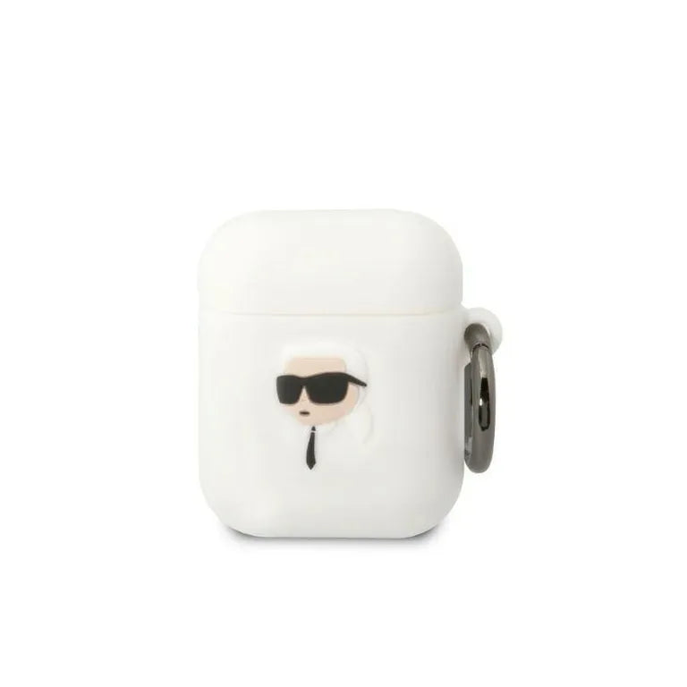 Apple Airpods tok Karl Lagerfeld Szilikon Karl Head 3D (KLA2RUNIKH) Fehér