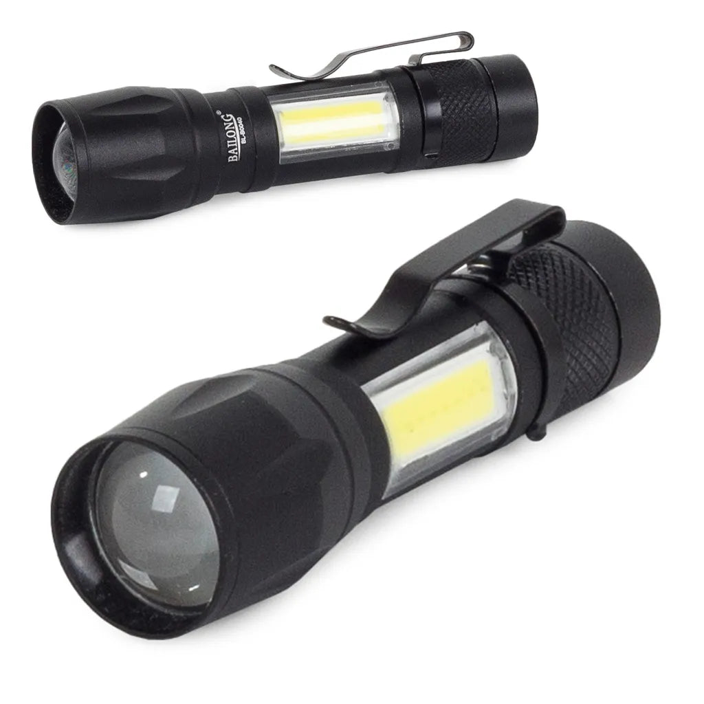 Bailong klasszikus mini mini cree zoom XP-E COB zseblámpa