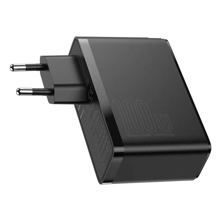 Baseus GaN2 Pro Quick 2x USB + 2x USB-C, 100W, EU (fekete)
