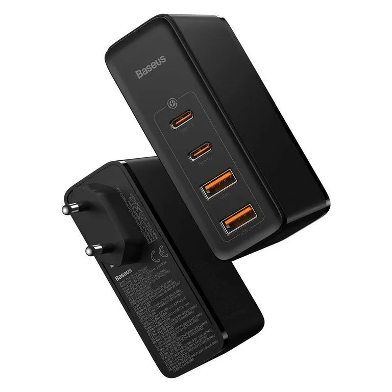 Baseus GaN2 Pro Quick 2x USB + 2x USB-C, 100W, EU (fekete)