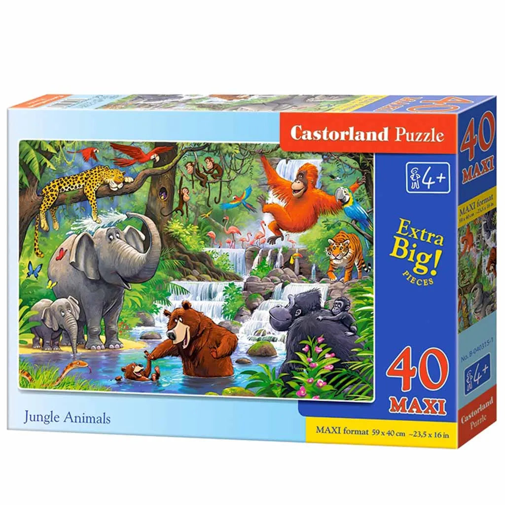 CASTORLAND 40 db-os MAXI kirakó, dzsungel állatok