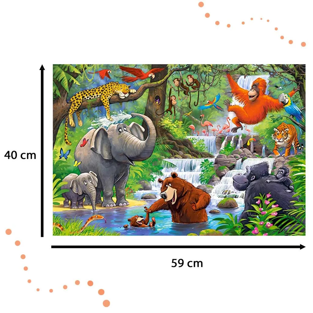 CASTORLAND 40 db-os MAXI kirakó, dzsungel állatok