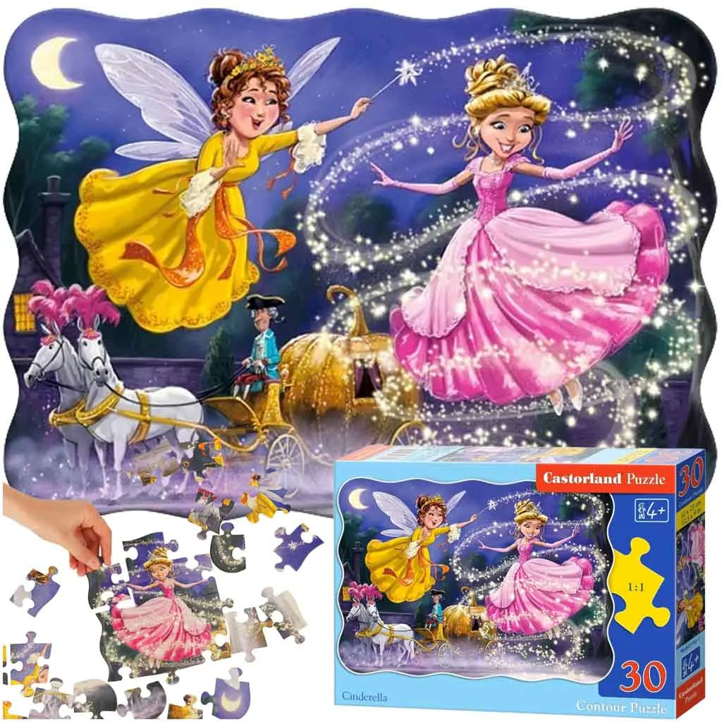 Castorland Puzzle 30 darabos - Hamupipőke Téma: Értékes Tanulási Élmény Gyönyörű Dizájnban