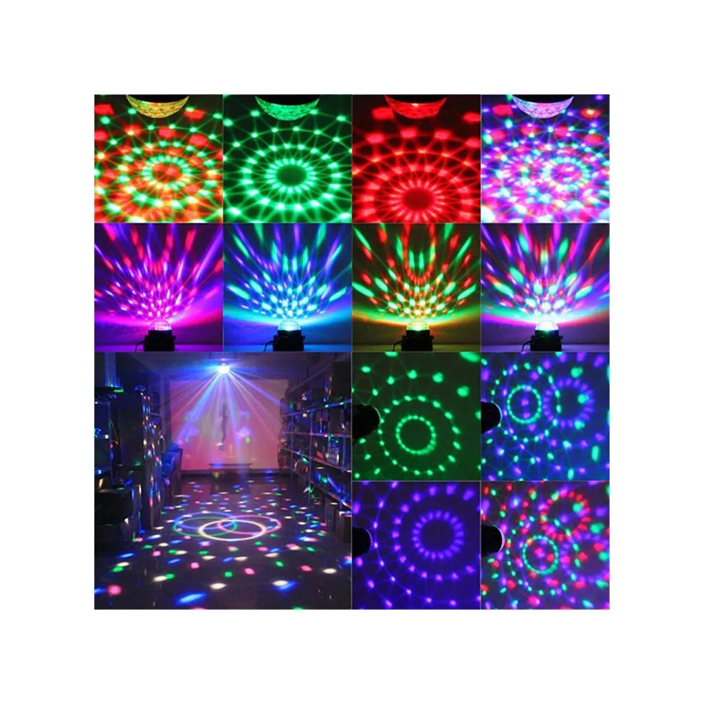 LED beltéri disco lámpa, partyfény távirányítóval, hálózati csatlakozó, fekete, 10x95x8,5 cm
