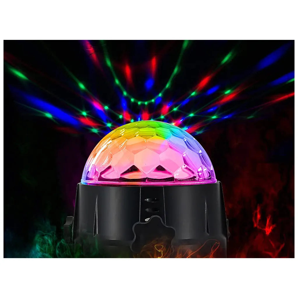 LED beltéri disco lámpa, partyfény távirányítóval, hálózati csatlakozó, fekete, 10x95x8,5 cm