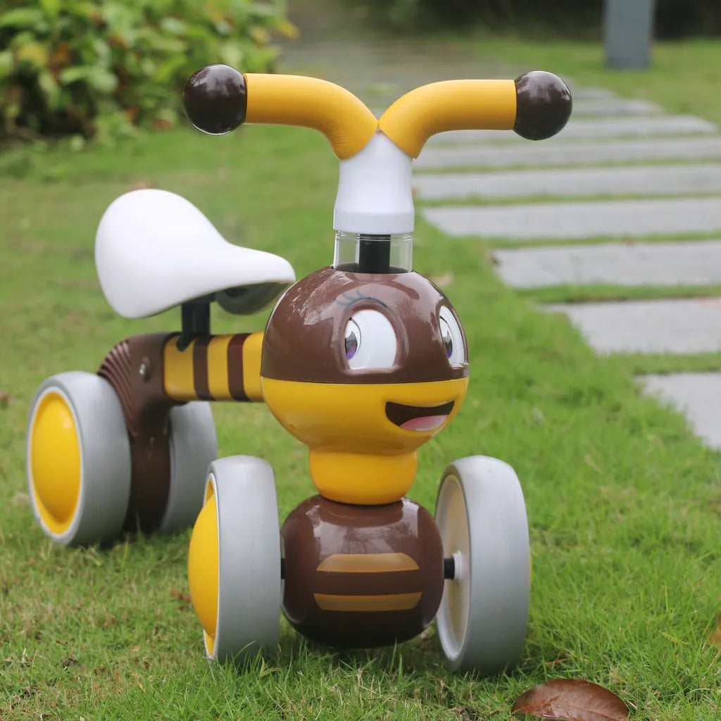 ECOTOYS Méhecske alakú futóbicikli, 56x24.5x41 cm, barna-sárga