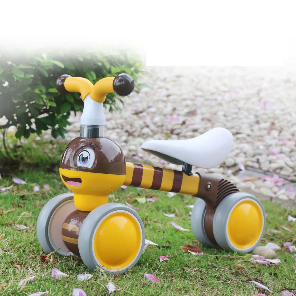 ECOTOYS Méhecske alakú futóbicikli, 56x24.5x41 cm, barna-sárga