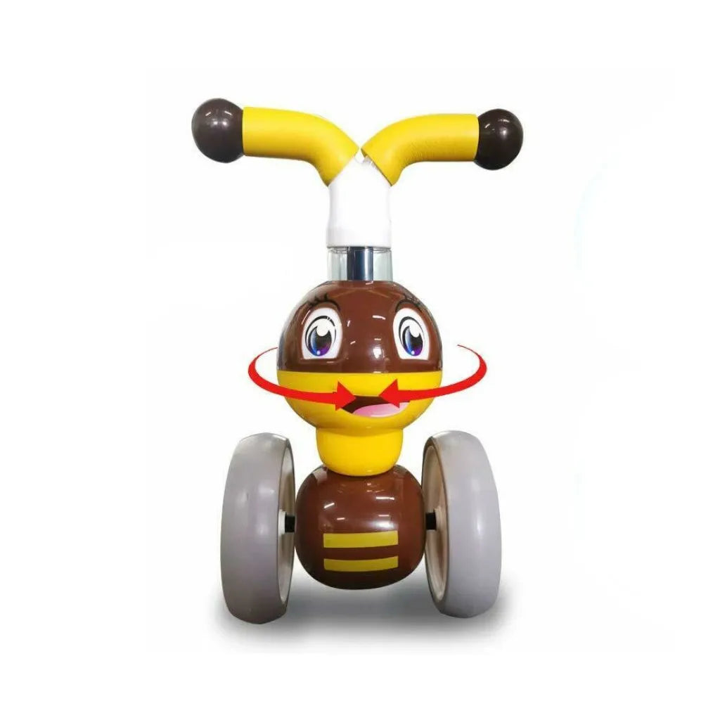 ECOTOYS Méhecske alakú futóbicikli, 56x24.5x41 cm, barna-sárga
