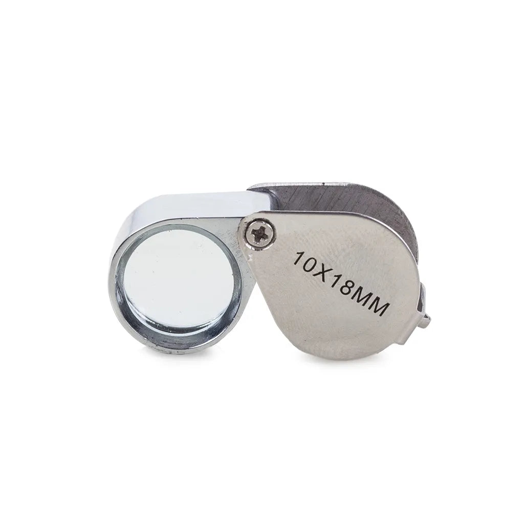 Ékszerész 20x zsebnagyító összecsukható 18mm acél. ezüst szín