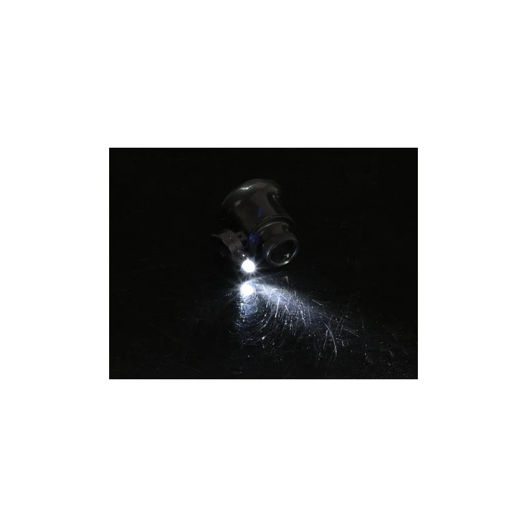 Ékszerész 20x zsebnagyító LED fénnyel, fekete