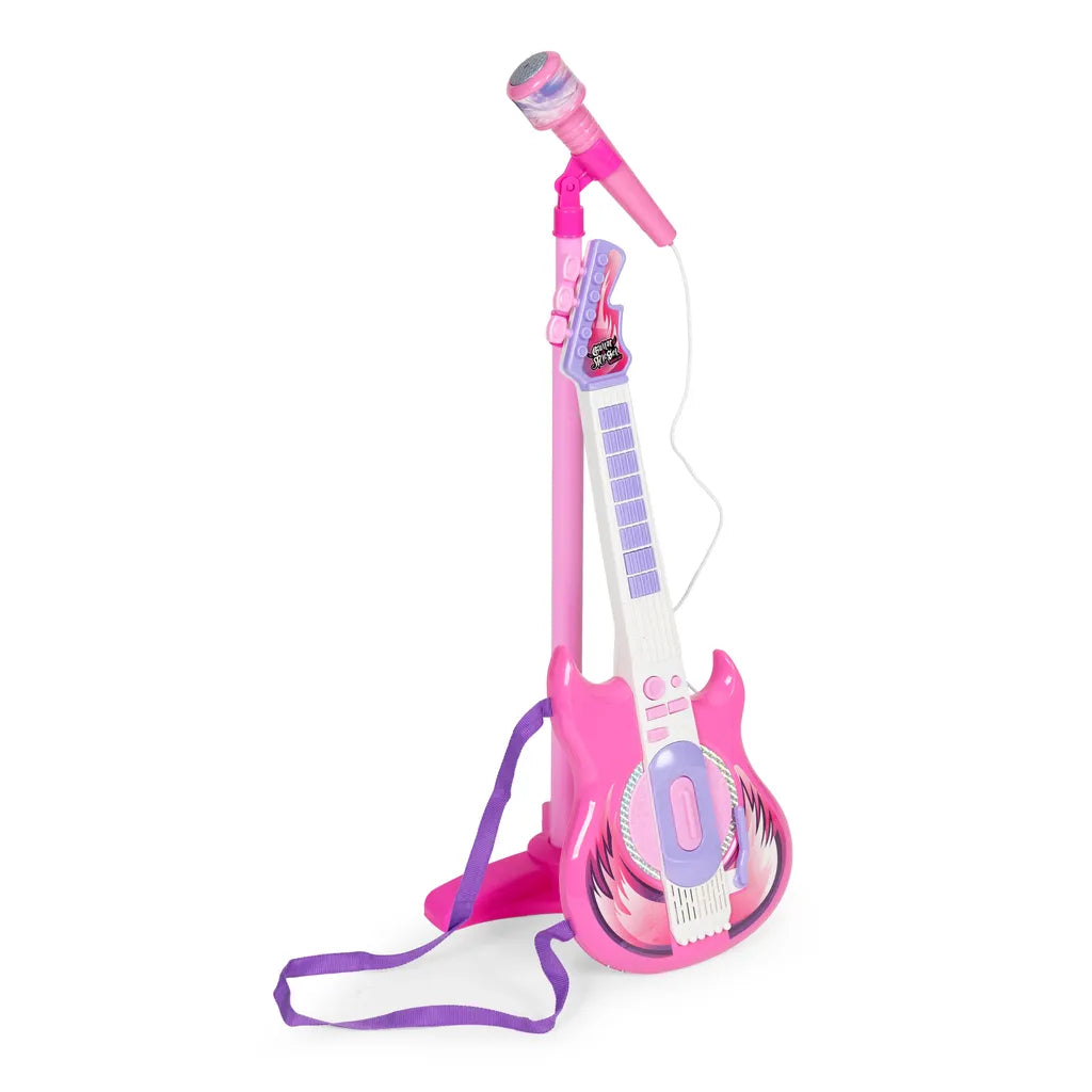 Elektromos Gitár és Mikrofon Állvánnyal: A Fiatal Tehetségek Ideális Zenei Szettje