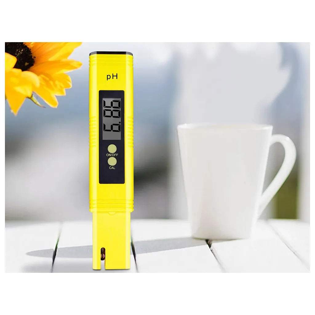Elektronikus ph-mérő, univerzális, 15cm x 3,3cm x 2cm, fekete-sárga