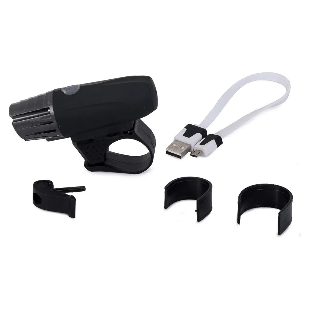 Elülső kerékpárlámpa led xm-l2 usb, fekete