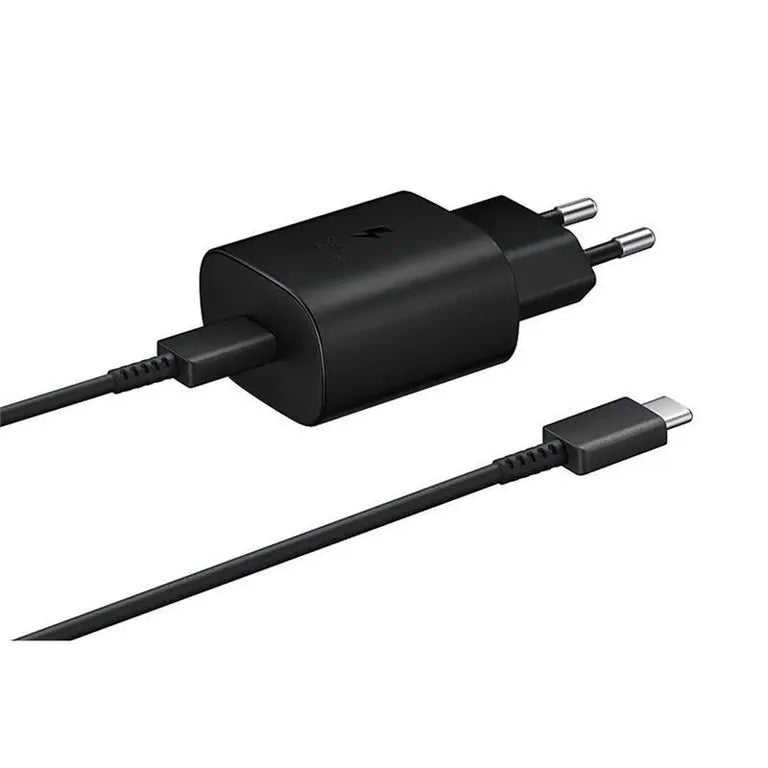 EP-TA800EBE + EP-DA705BBE Samsung 25W-os utazási töltő + USB-C/USB-C adatkábel fekete (OOB Bulk)