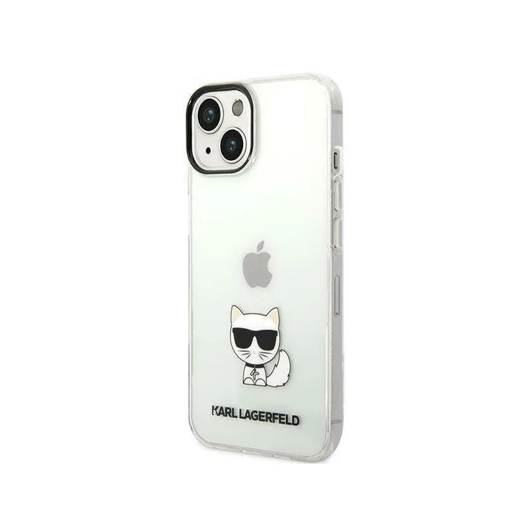 Eredeti eset iPhone 14 Plus Karl Lagerfeld Hardcase Choupette test átlátszó