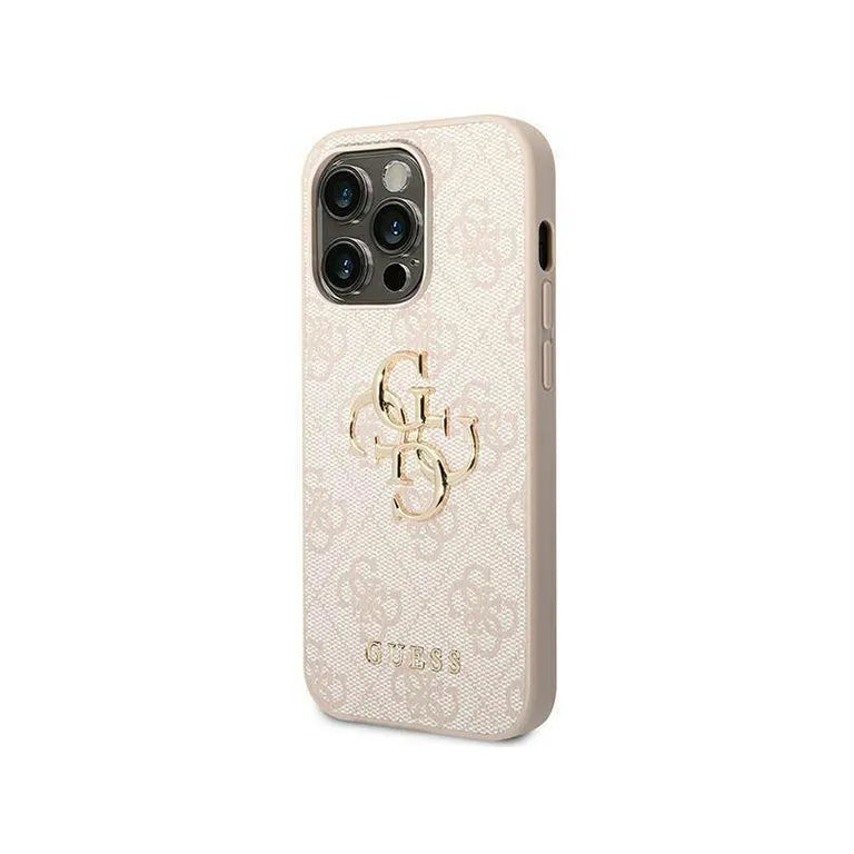 Eredeti eset iPhone 14 Pro Max Guess Hardcase 4G Big Metal Pink Logo