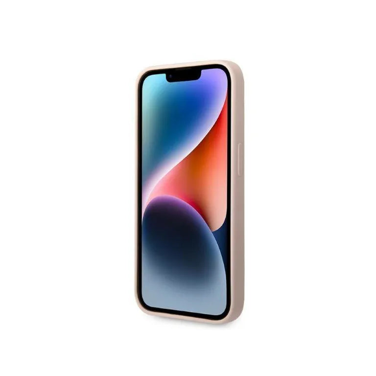 Eredeti eset iPhone 14 Pro Max Karl Lagerfeld Hardcase Silicone Ikonik (KLHCP14XSNIKBCP) Rózowe