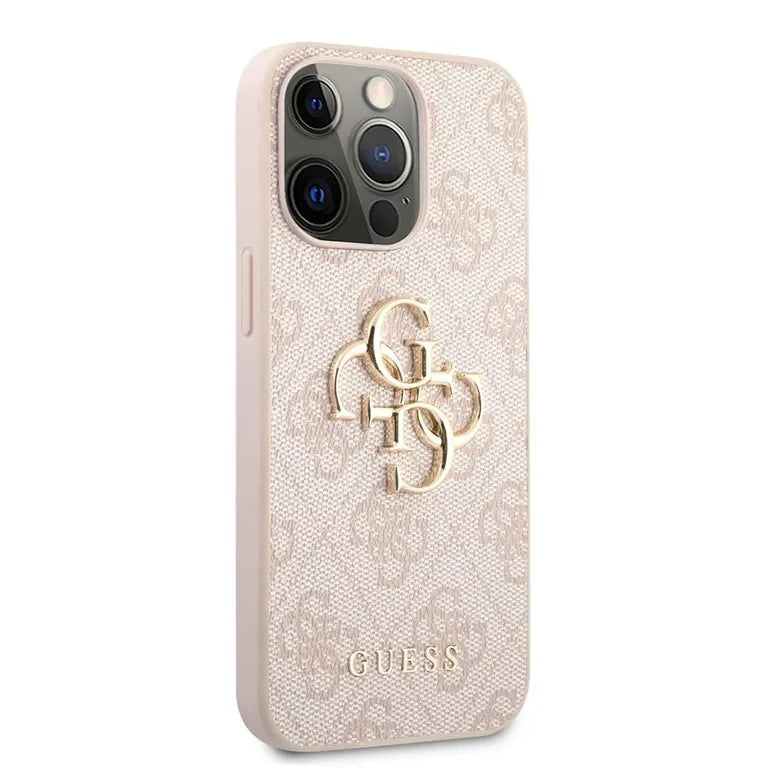 Eredeti iPhone 13 Pro 6.1 "Guess Hardtok 4G Big Metal logo GUHCP13L4GMGPI Rózowe