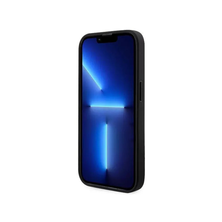 Eredeti tok IPHONE 14 PRO MAX Karl Lagerfeld keménytok Saffiano Karl & Choupette (KLHCP14XSANKCPK) fekete
