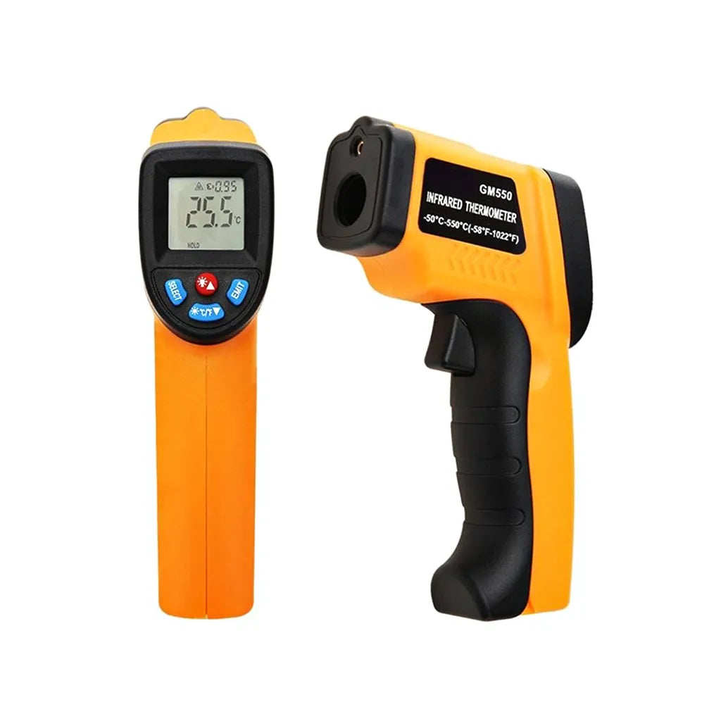 Érintésmentes lézer pirométer hőmérő -50 +550°c, sárga-fekete