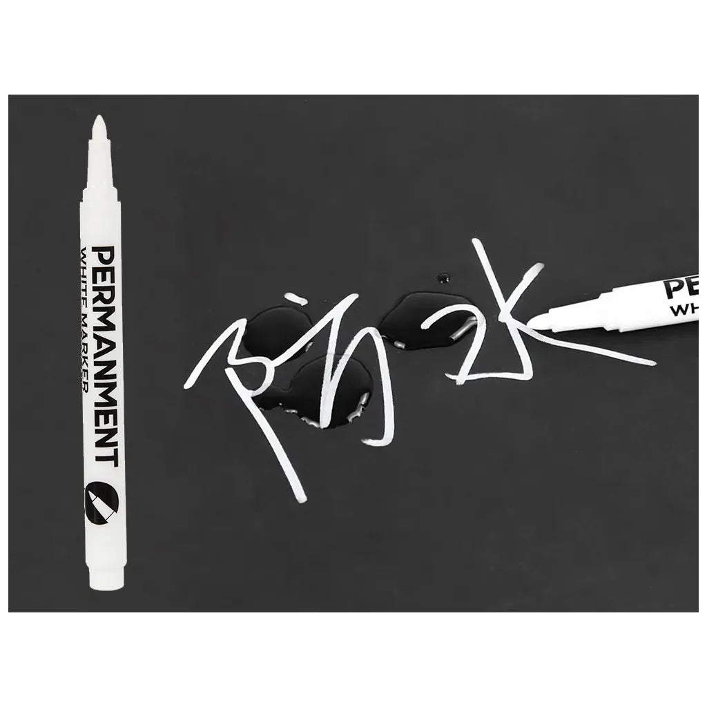 Filctoll gyorsan száradó, tartós tintával sötét háttérhez, 15cm x 1,5cm, univerzális használat, fehér