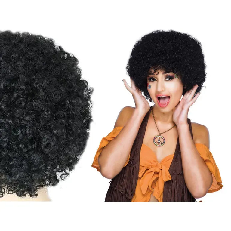 Fekete Göndör Haj Paróka: Afro, Karnevál, Buli
