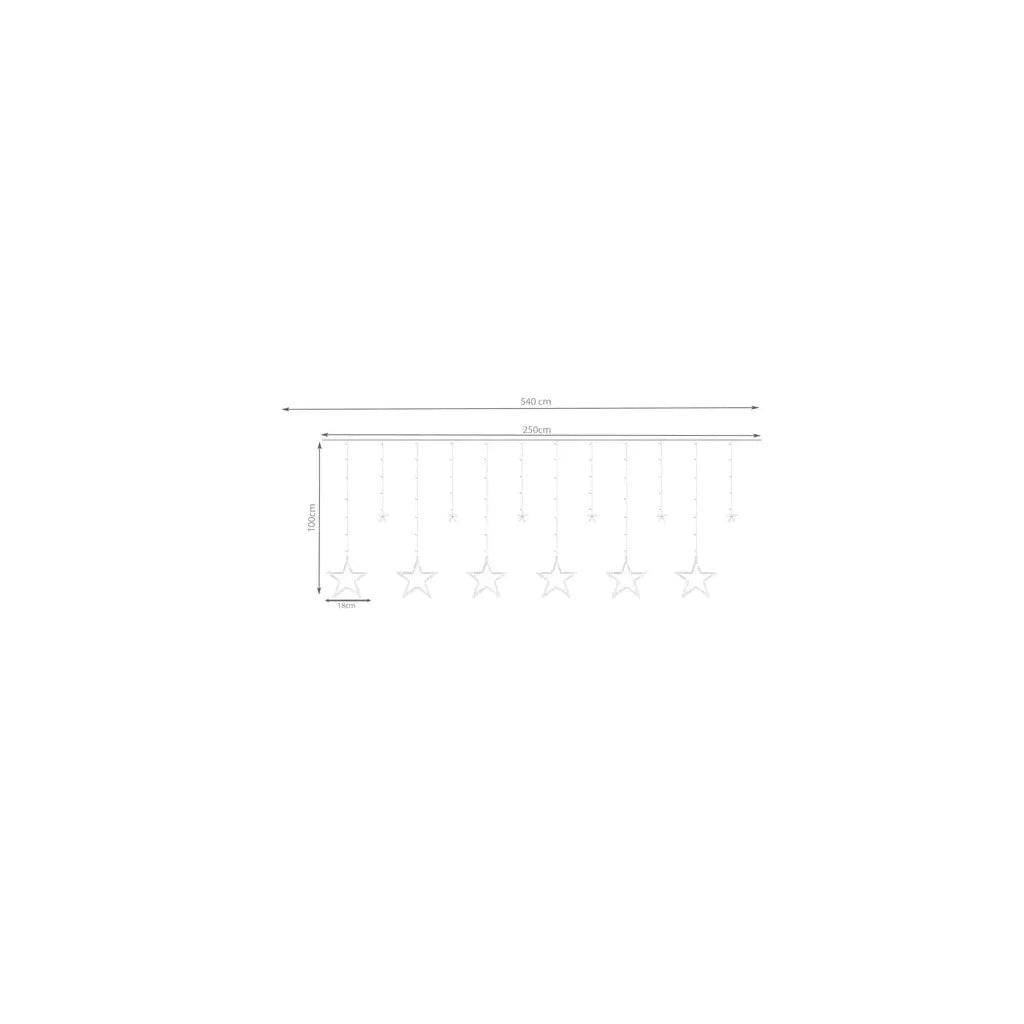 Fényfüggöny távirányítóval 138LED USB meleg fehér, 540 cm