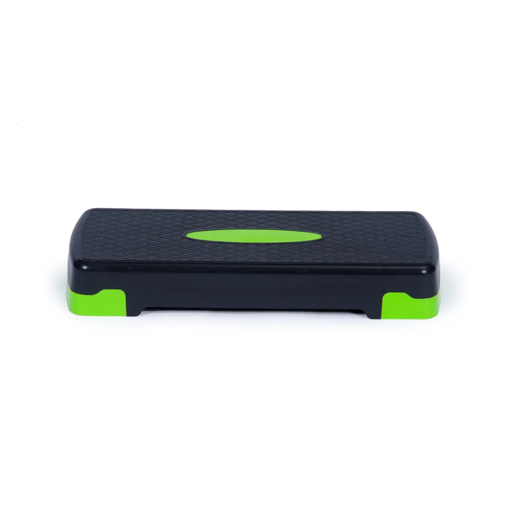 Fitness aerobic- step pad állítható fellépő magassággal, 67x27x10/15 cm, fekete-zöld