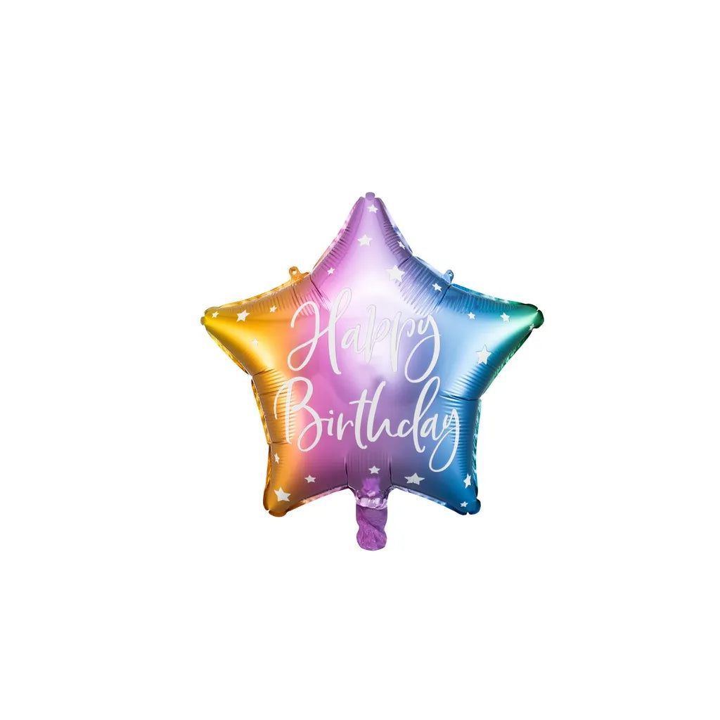 Fólia lufi "Happy Birthday" felirattal, 40cm többszínű