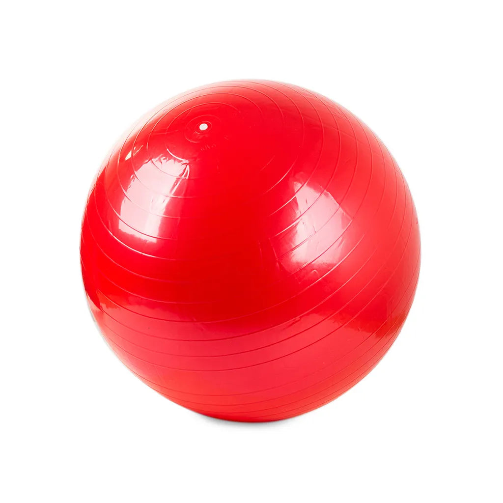 Gimnasztikai rehabilitációs labda pumpával, 65cm, piros