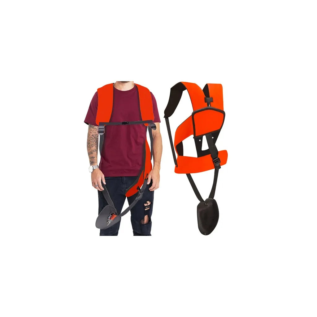 Hám/hordozó heveder fűkaszához, 80-113 cm, fekete-narancs