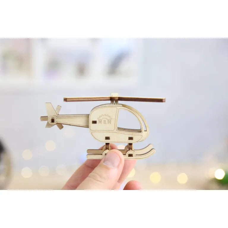 Wood & Hobby Helikopter összeépíthető famodell