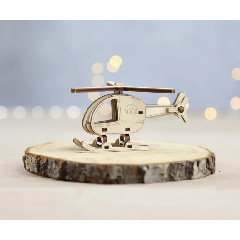Wood & Hobby Helikopter összeépíthető famodell