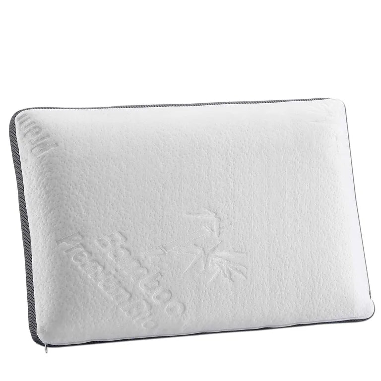 Herzberg Antiallergén bambusz memóriahabos párna, 60cm x 40cm x 12cm, fehér