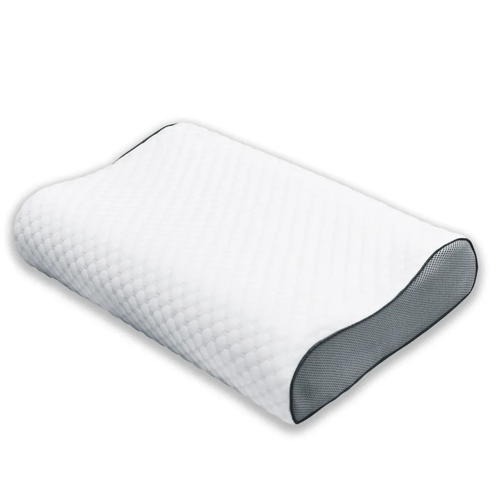 Herzberg Ergonomikus  memóriahabos párna, bambusz szövet, 60x40x12/10cm, fehér