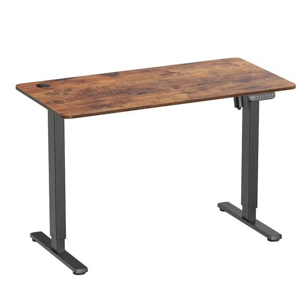 Elektromos állítható magasságú íróasztal 120×60 cm, 72-114 cm, barna/fekete