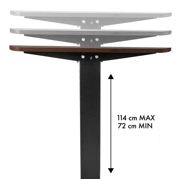 Elektromos állítható magasságú íróasztal 120×60 cm, 72-114 cm, barna/fekete