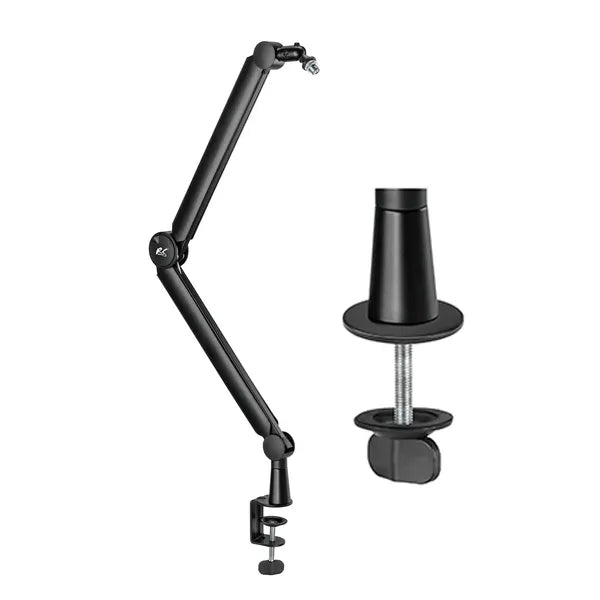 NanoRS RS421 asztali mikrofonkar 3/8”/5/8”, 1 kg, 360° forgás, fekete