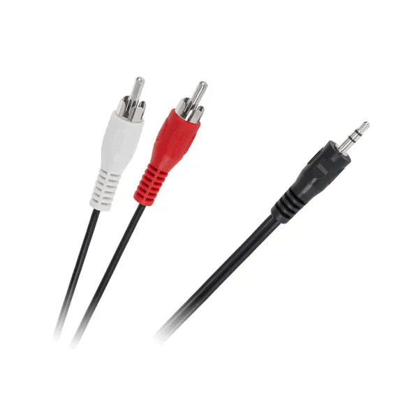 3,5 mm jack – 2× RCA audiókábel, 15 m, aranyozott