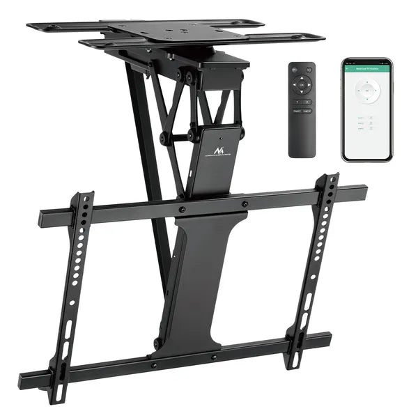 Elektromos mennyezeti TV konzol TUYA vezérléssel, VESA 600x400, 32–75", 35 kg