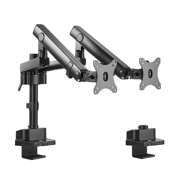 Asztali dupla monitor tartókar 17–32″-ig, VESA 75x75/100x100, 2×8 kg