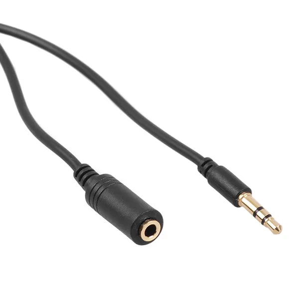 Audio hosszabbító kábel 3,5 mm jack apa–anya, 15 m, fekete