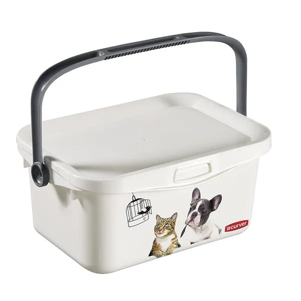 Curver Petlife Multiboxx műanyag tárolóedény 3 l, fehér, állatos