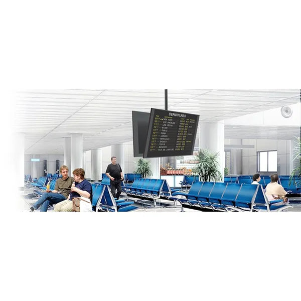 Univerzális mennyezeti TV-tartó két TV-hez, 23-75”, VESA 600x400, 50kg, fekete